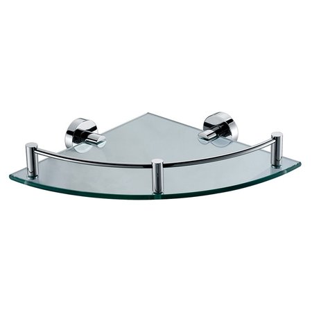 ALFI BRAND Polished Chrome Corner Mount Glass Shower Shelf Bathroom Accessory AB9546